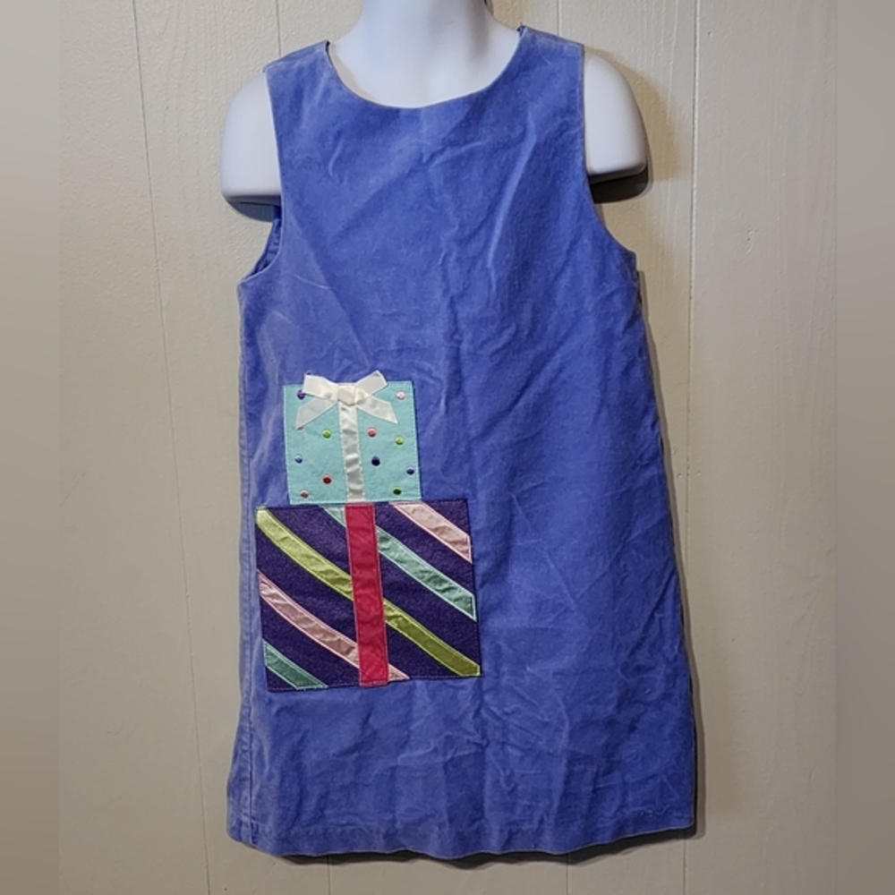 Talbots Kids Blue Purple Sleeveless Dress Party Birthday Jumper Size 5‎ A419